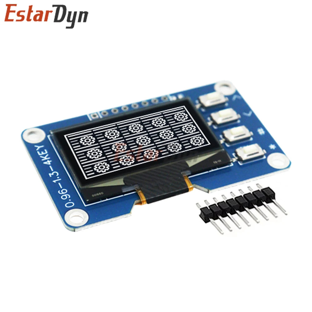 1.3 Inch 128x64 OLED Display SSD1116 with 4x4 Matrix Keyboard Module I2C SPI for Raspberry Pi ESP32