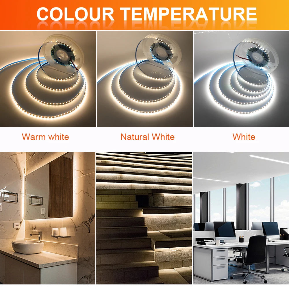 3MM 5MM 8MM Width DC 5V LED Strip 2835 120LEDs/m 1 LED Per Cut Flexible Tape IP20 Not Waterproof Warm Natural Cool White 1M-5M