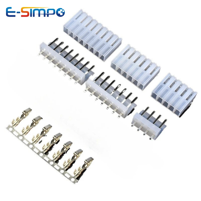 20Sets CH3.96 3.96mm 2/3/4/5/6/7/8/9/10/11/12Pin Receptacle Female Housing Socket + Terminal +straight Wafer Pin Header Kit