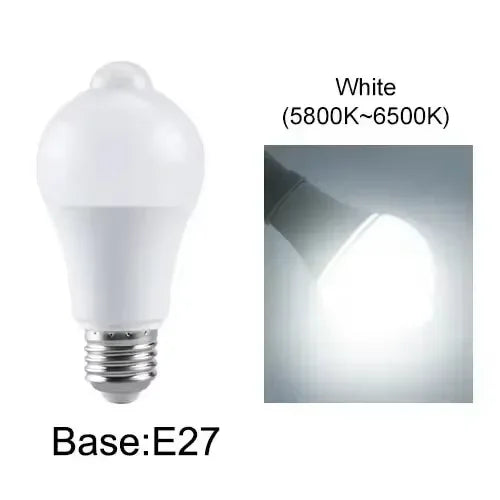 E27 B22 Motion Sensor LED Light Bulb PIR Motion Activated Dusk to Dawn Indoor Outdoor LED Light Bulb For Garage Front Door Porch