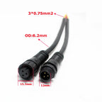 1Pair M12 Waterproof 2 3 4 5 Pin IP65 Screw Type Power Cable Wire Plug for LED Strips Male Female Jack Connector