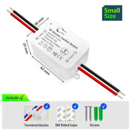 433Mhz Wireless Remote Control Switch DC 6V 12V 24V 30V 36V 10A Mini RF Relay Receiver,50m Transmitter for Pumps Light LED Fan