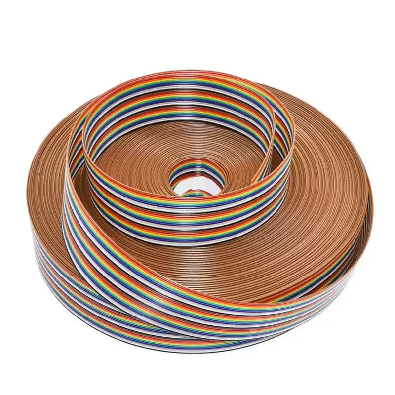 40 Pin 1.27mm Pitch Colorful Flat Ribbon Cable, IDC FC Dupont Wire Connector, Flexible FPC Jumper for DIY Electronics