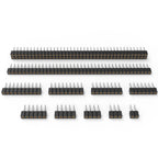 100pcs 1X2/3/4/5/10/15/20/40P RGB RGBW LED Strip PCB Connector Round Hole Right Angle DIP Gold IC Crystal Female Male Pin Header