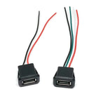 USB 2.0 Female Base 2P/4P Direct Pressure Buckle Welding Wire Type A-Port Waterproof Socket Charging Female Plug