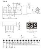 5pcs Led Digital Tube Display 0.28/0.36/0.4/0.56/0.8-inch 1/2/3/4-bit 7 Segment Common Cathode/anode Red/white/yellow/green/blue