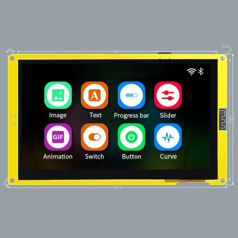 ESP32-S3 HMI 8M PSRAM 16M Flash Arduino LVGL WIFI&Bluetooth 7 " 800*480 Smart Display Screen 7 inch RGB LCD TFT Module