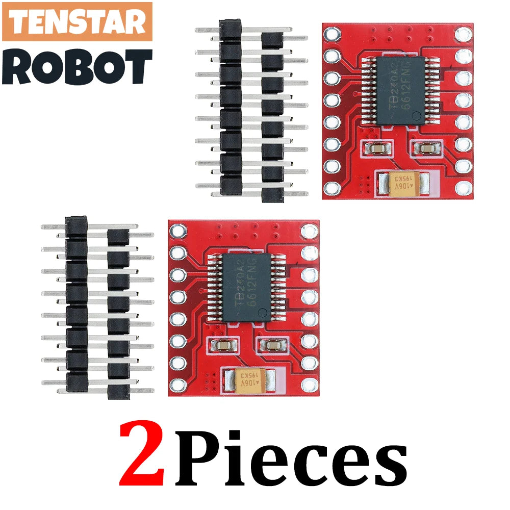 TENSTAR 2pcs TB6612 Dual Motor Driver Board 1A TB6612FNG  Microcontroller
