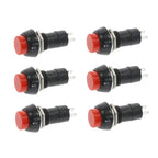 6PCS PBS-11A PBS-11B 12mm self-locking / Self-reset Plastic Push Button Switch Latching Momentary Switchs 3A 250V AC 2PIN 6Color