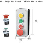 NEW XB2 Metal button switch control box start stop industrial identification symbol self reset circular emergency stop SWITCH