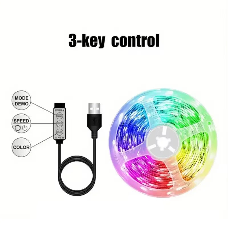 5050 RGB LED Strip Light SMD USB Remote&APP Control Bluetooth Flexible Tape Diode Ribbon for Living Room Bedroom TV Backdrop