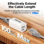 AMPCOM RJ45 Coupler Lightning Protection Ethernet Cable Extender Adapter LAN Connector Female to Female for Cat7 Cat6 Cat5e