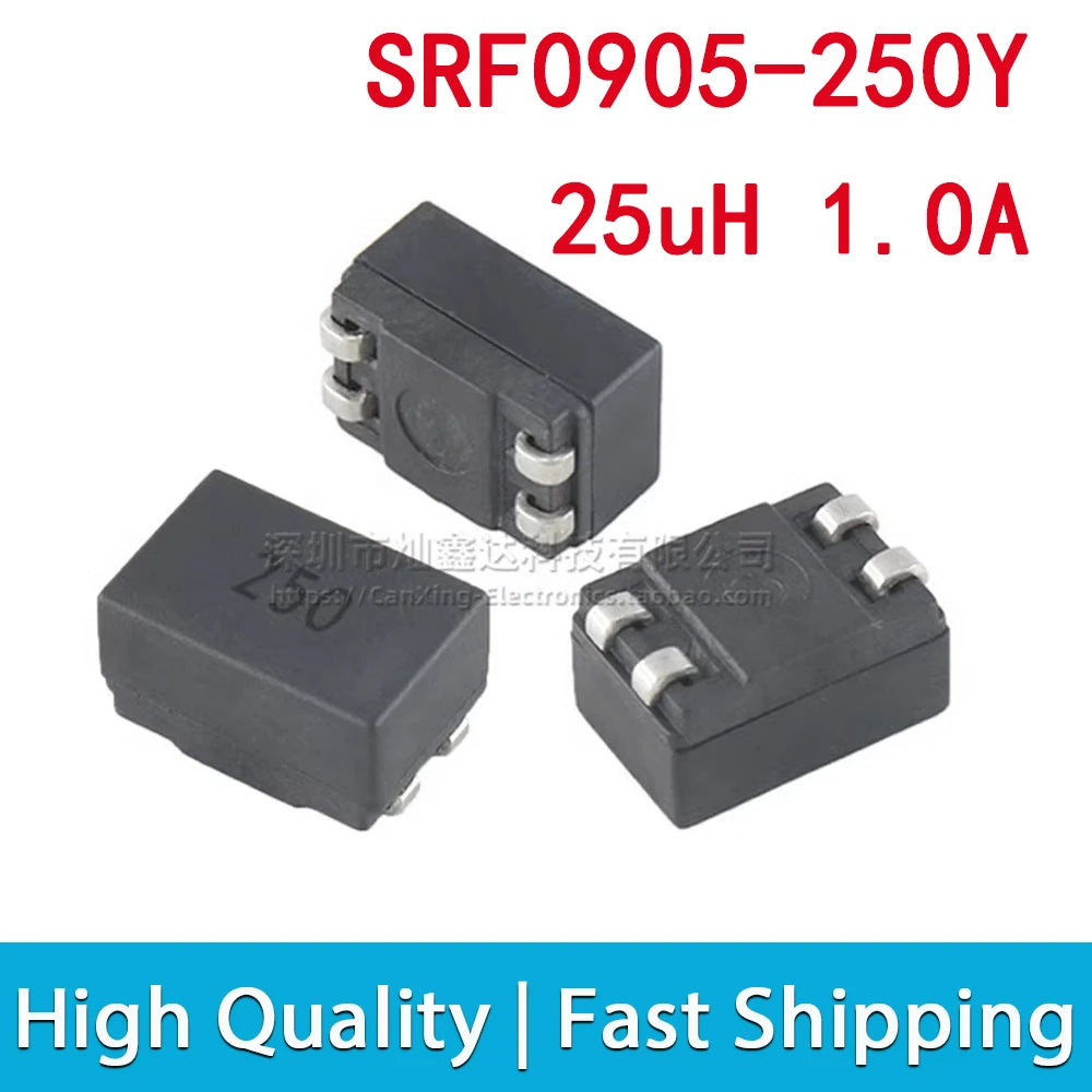 5pcs SRF0905 Common Mode Inductor Inductance Molding Choke Coil Power Filter SMD 10uH 25uH 50uH 250uH 470uH 500uH 1mH 2mH 4.7mH