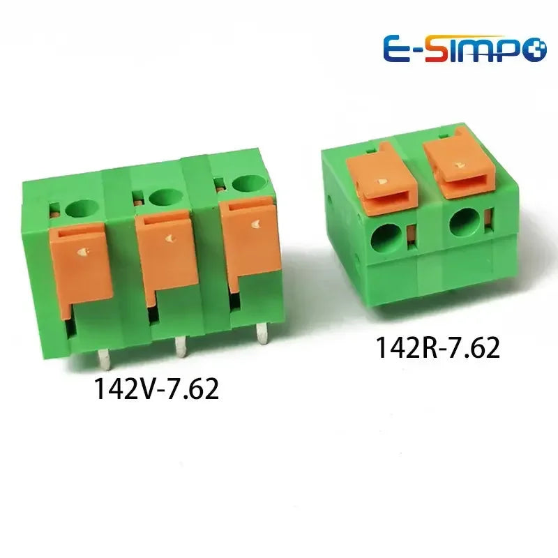 50pcs 5.08mm/0.2in 7.62mm/0.3in FFKDS KF141V/R 142V/R Spliceable PCB Push Spring Phoenix Contact Wire Terminal Block Connector