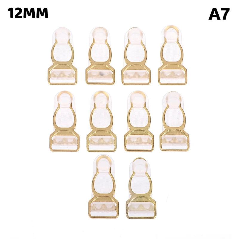 10Pcs 10/12/15/18MM Metal Adjust Buckle For Corset Leg Garter Belt Clip Hook Suspender Ends Buckles Hosiery Stocking Grips
