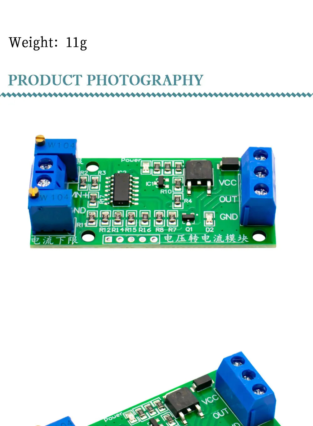 WAVGAT Linear Conversion Voltage to Current Transmitter Signal Module 0-5V to 4-20mA