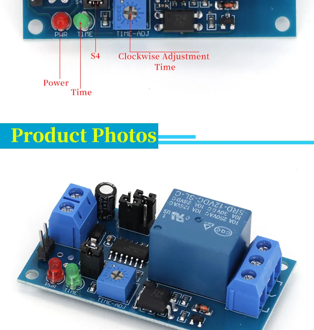 High Quality Delay Relay Delay Turn On / Delay Turn Off Switch Module with Timer DC 12V 5V