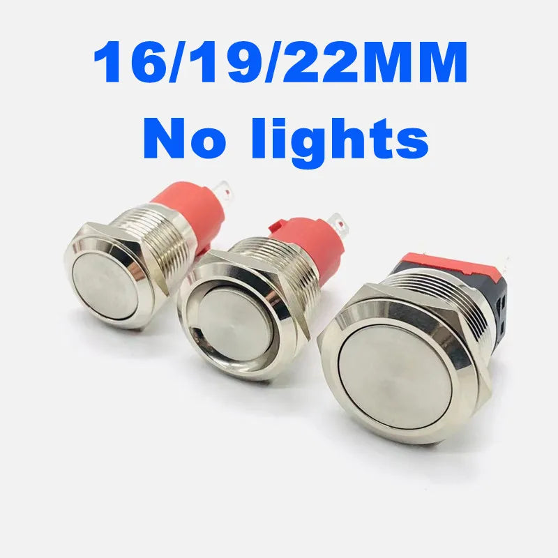 10A 15A 20A waterproof high current metal button switch 16MM19MM22MM automotive LED self-locking reset switch 3V5V6V12V24V220V