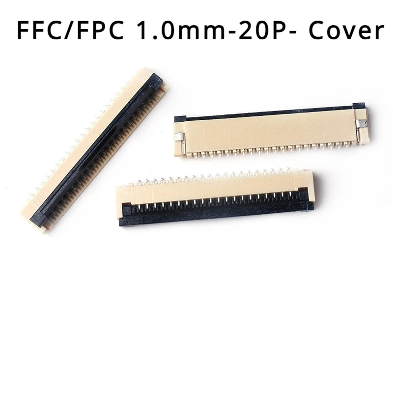 50Pcs/lot FFC FPC Connector 0.5mm 1.0mm 4P/6P/8P/10P/12/14/16/20/24/30/32/40P Pin Flip Type Ribbon Flat Connector Bottom Contact