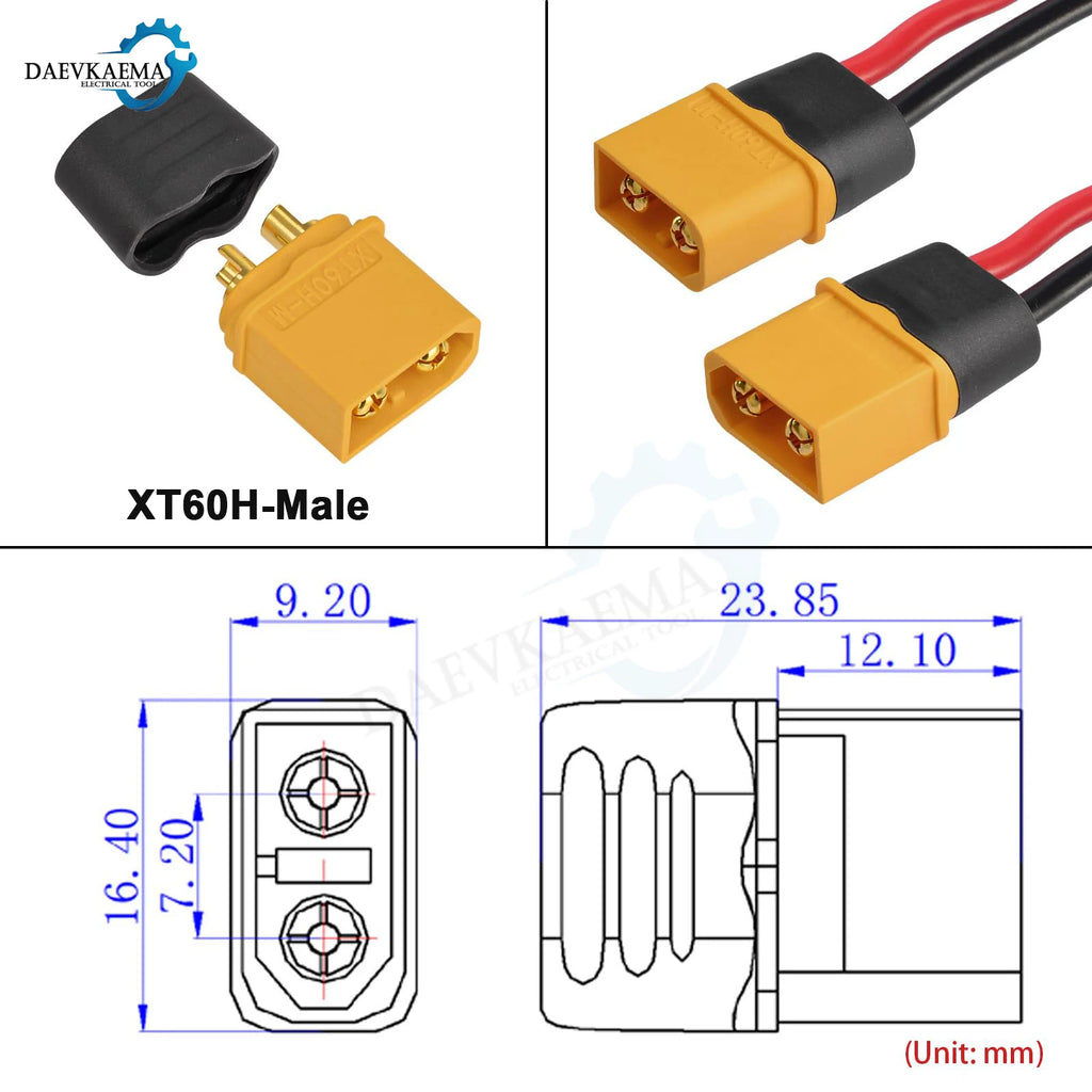 3-12Pairs XT60H (XT60 Upgrade) Connector XT60H Male Female Bullet Connectors Plugs with Sheath for Lithium Battery RC Planes Car