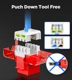 AMPCOM CAT6A CAT6 Tool Less Keystone Jack,  RJ45 UTP Keystone Module Adapter No Punch-Down Tool Couplers Modular Connector