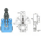 ABILKEEN Stainless Steel IP66 Waterproof KSA Series Industrial Machine Limit Switch Multiple Styles Limit Switch Available