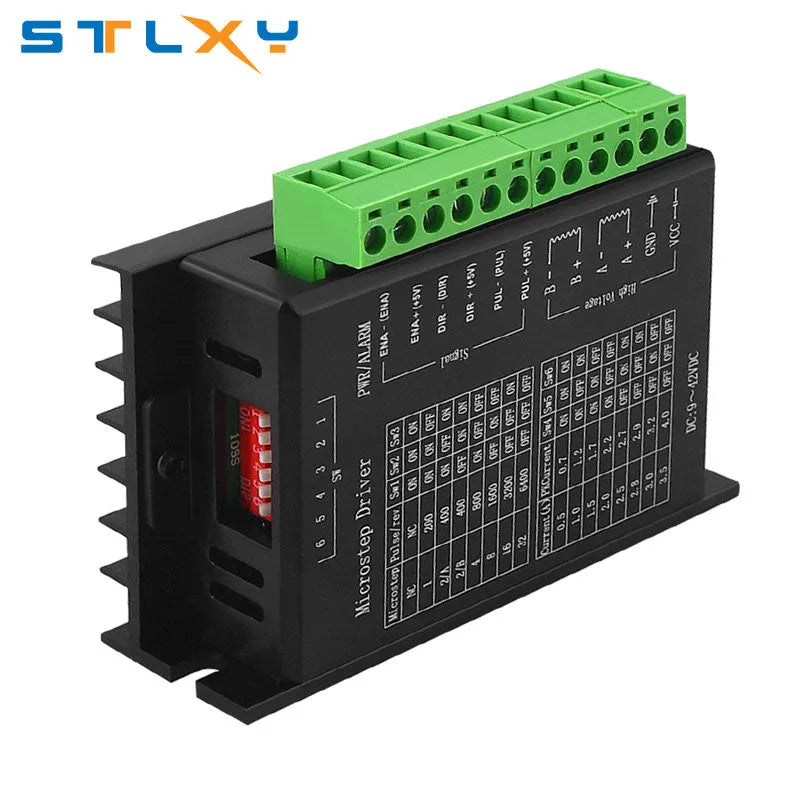 Stlxy 9~42V TB6600 stepper motor driver 4A TTL 32 micro step CNC 1-axis new 2 or 4-phase stepper motor 42, 57, 86