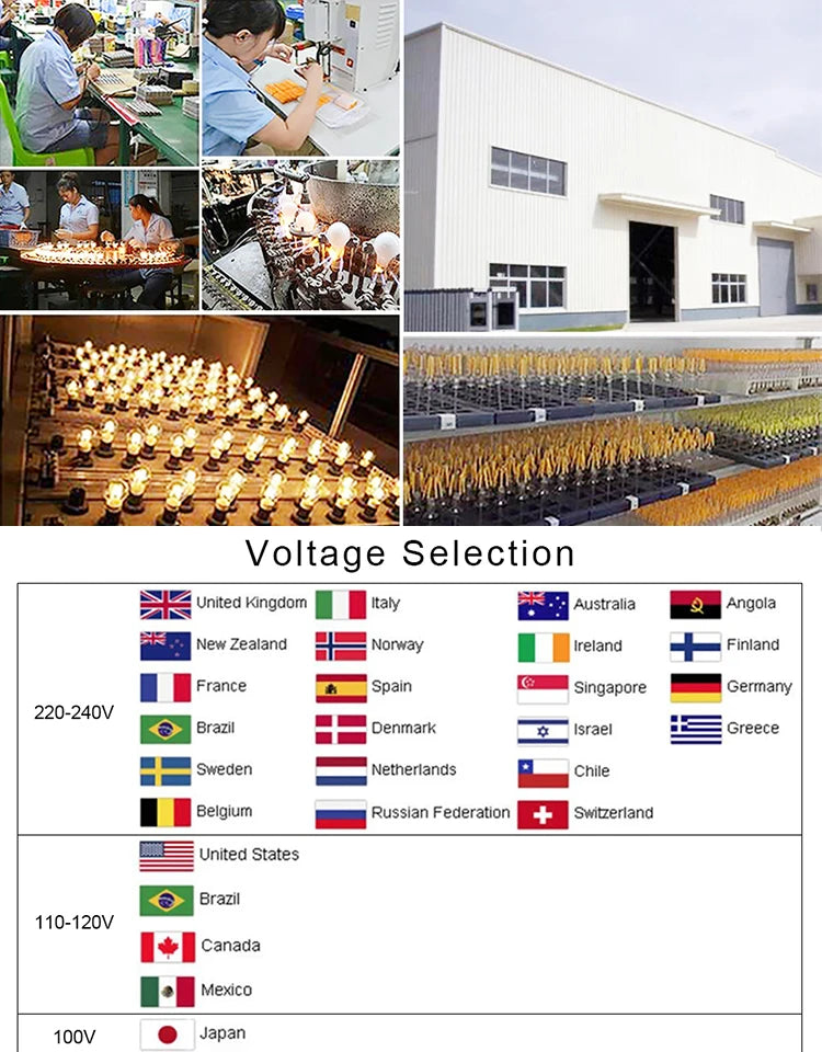 E27 Retro Edison Filament Bulb 4W 6W 220V ST64 Vintage LED Lamp Bulbs 2200K 2700K Warm White Amber Glass Light Bulbs for Home