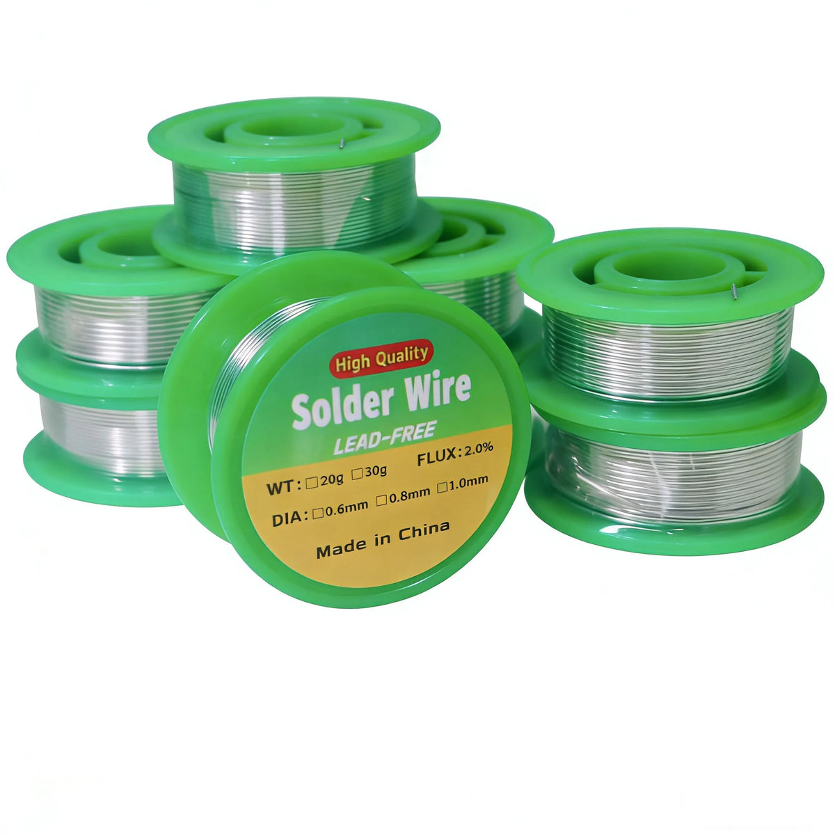 8g/20g/30g/50g low melting point lead-free solder wire coil sn99.3/cu0.7 high purity Soldering Wire Rosin Core Tin 0.8mm 1.0mm