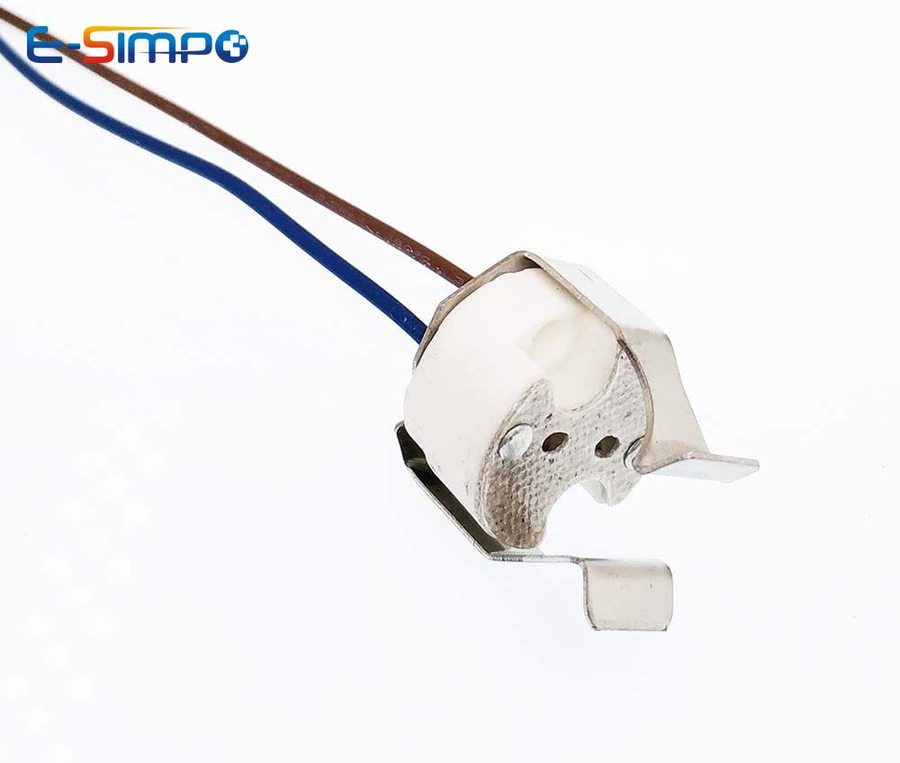 5pcs MR11 MR16 Socket Lamp Holder with Bracket LED Halogen G4 G5.3 Gu5.3 Light Socket Porcelain 20cm Long Wire Lead