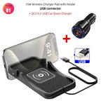 15W Fast Car Wireless Charger Anti-skid Silicone Charging Pad For Samsung HUAWEI iPhone Charging Mat for Smartphone Car Styling