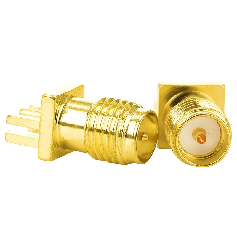 1.2mm Spacing Edge PCB Straight Right Angle Mount RF Copper Connector RPSMA-KE SMA-KE