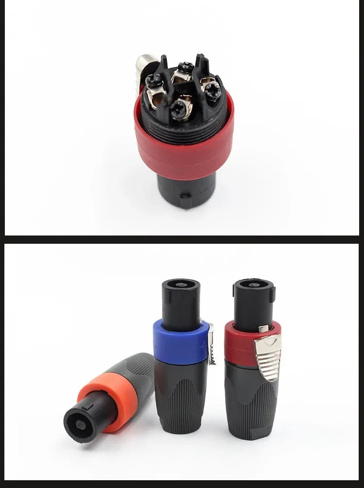 1PC Speaker Powercon connector Speakon 4 Pole Plug Male Professional audio power plug usb c connector  conector bico injetor JUY