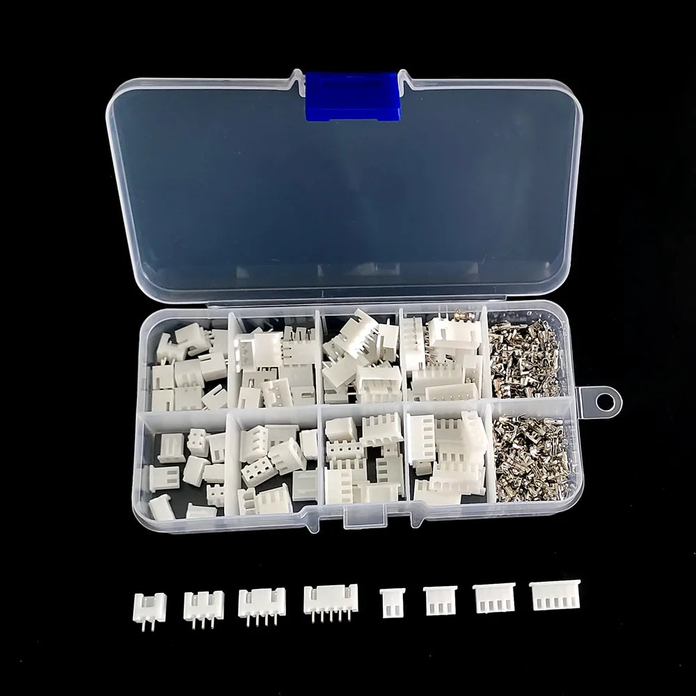 230pcs XH2.54 2p 3p 4p 5 Pin 2.54mm Pitch Terminal Kit Housing Pin Header JST Connector Wire Connectors Adaptor