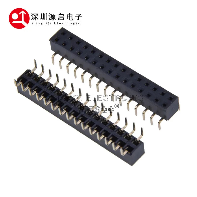 2.54mm Double Row Female Centipede Feet Pins Breakaway PCB Board Pin Header Socket Connector Pinheader 2*3/5/6-40Pin For Arduino