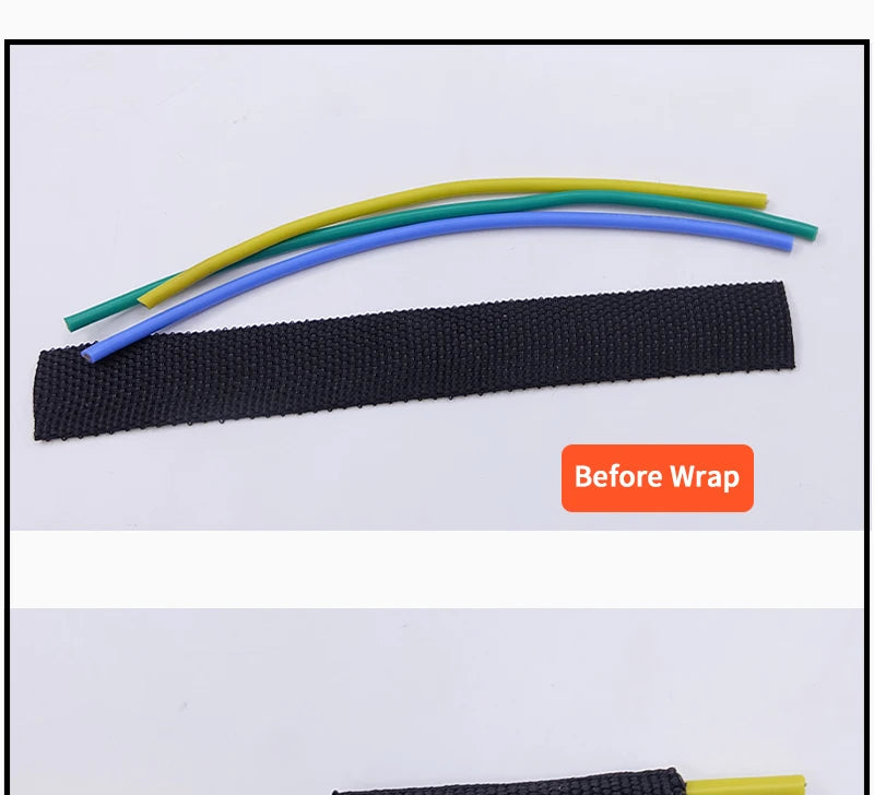 Braided Cable Sleeve Heat Shrink Tube 6/8/10/12mm Insulation Flam Retardant PET Auto Line Organizer Wire Wrap Sheath Protection