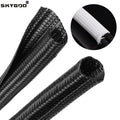 1~50m Expandable Cable Sleeve PET Braided Self Closed Auto Insulated Wrap Flexible Pipe Tube Split Line Protector Wire Organizer
