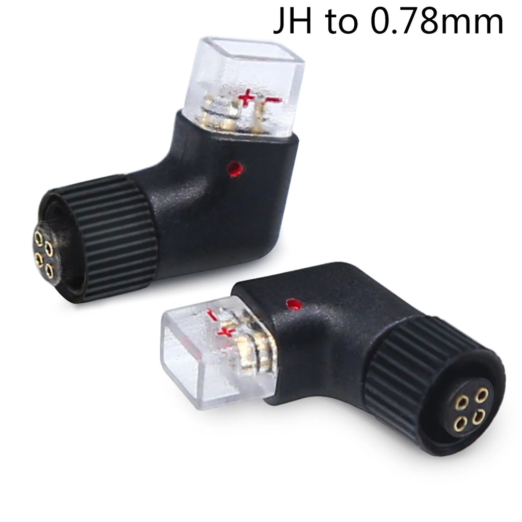 OKCSC 1 Pair Earphone Interface Conversion Pin Connector HIFI Headphone Plug MMCX JH HD580 3.5mm to 0.78mm Gold-plated Plug