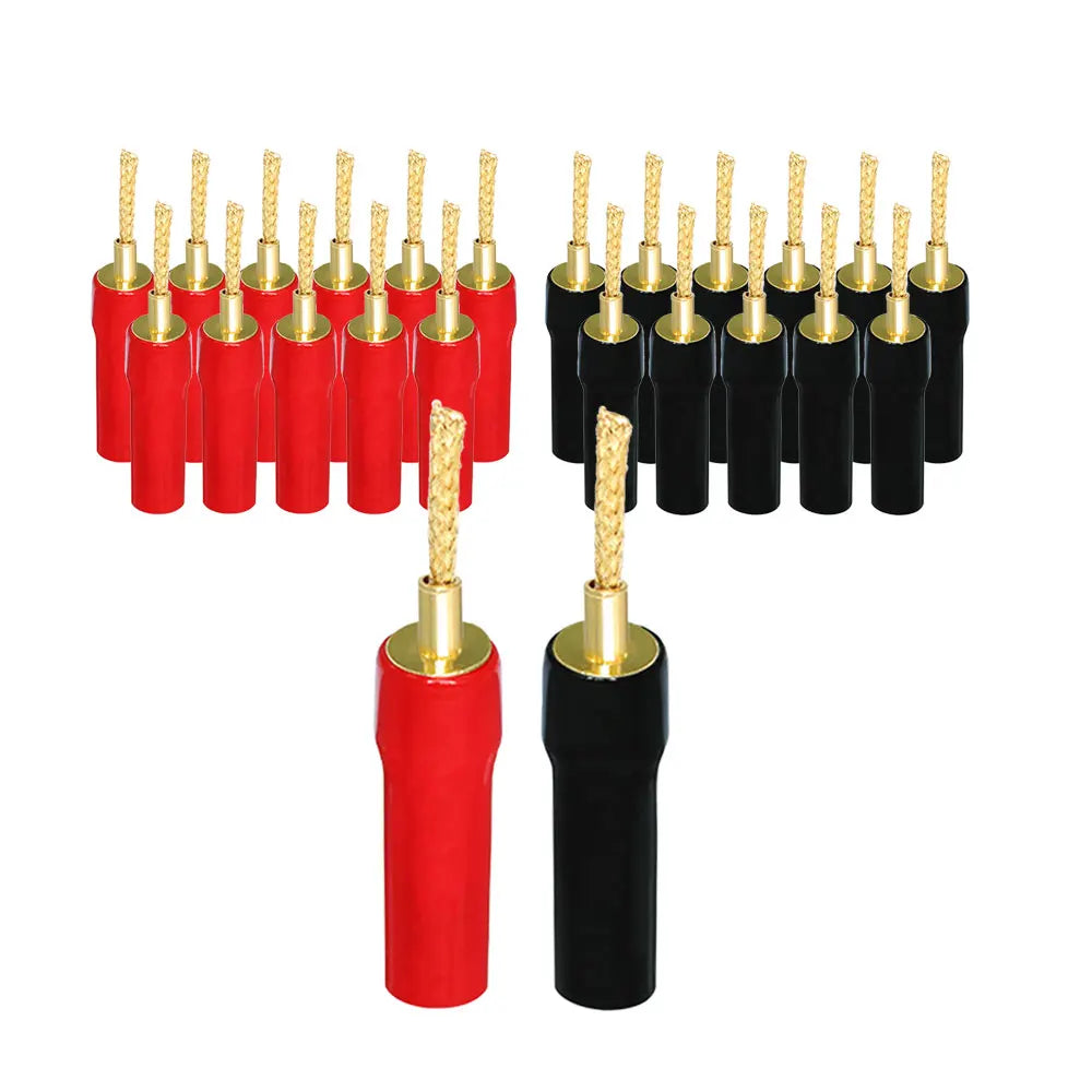 Musical Sound 2/4/12/24 PCS Banana Plug Connectors Gold Plated HIFI Audio 4mm Dual Screws Speaker Cable Banana Plug Connectors