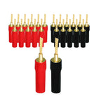 Musical Sound 2/4/12/24 PCS Banana Plug Connectors Gold Plated HIFI Audio 4mm Dual Screws Speaker Cable Banana Plug Connectors