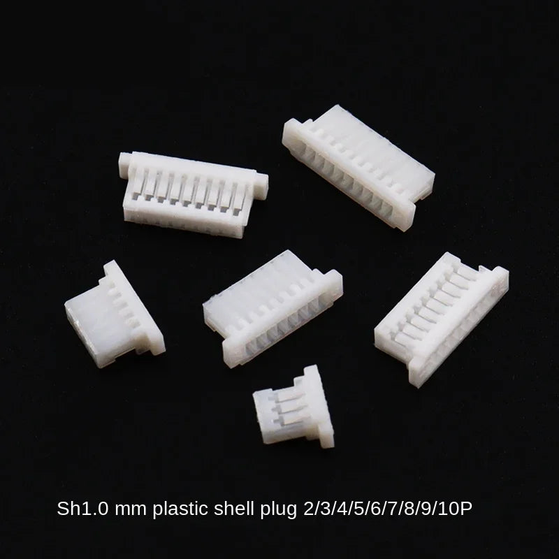 50Pcs JST SH1.0 1.0mm Pitch Male / Female Housing Connector 2P 3P 4P 5P 6P 7P 8P 9P 10Pin Vertical/Horizontal Type Socket Shell