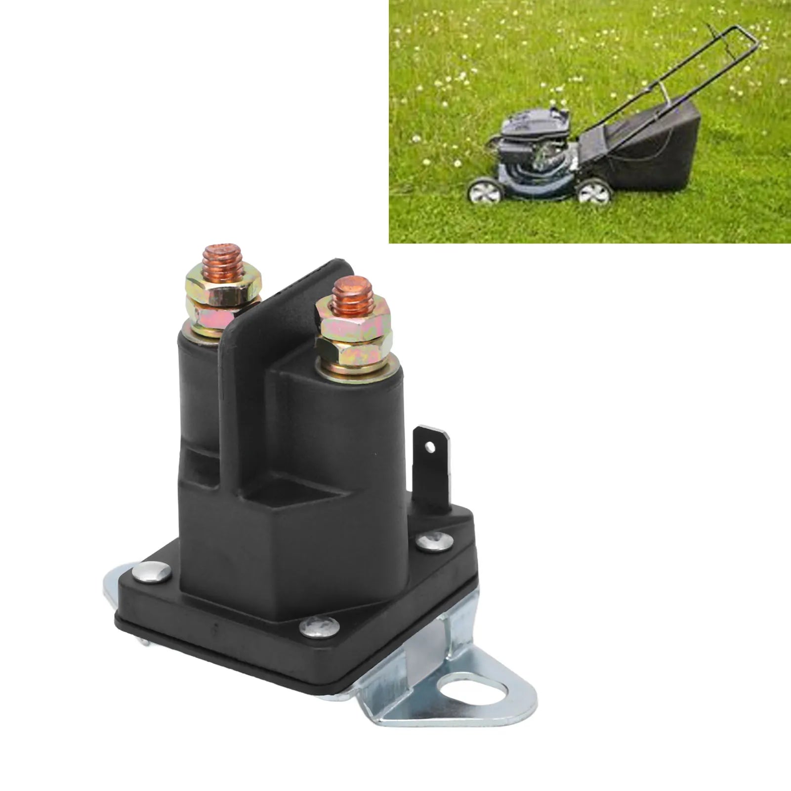 12V Lawn Mower Starter Relay Brass Coil Silver Plated Contact Relay for Vehicle and Home Appliances
