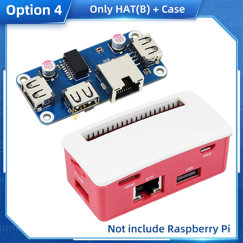 Raspberry Pi PoE Ethernet USB HUB HAT 3 X USB 2.0 Ports RJ45 802.3af RTL8152B Compatible for Raspberry Pi Zero W WH 1.3