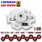 1pc DC 3.7V 5V 12V Infrared LED Chip 680nm 740nm 800nm 850nm 880nm940nm 980nm 1000nm Aluminum PCB 16MM 20MM 1W 3W 5W Light Beads
