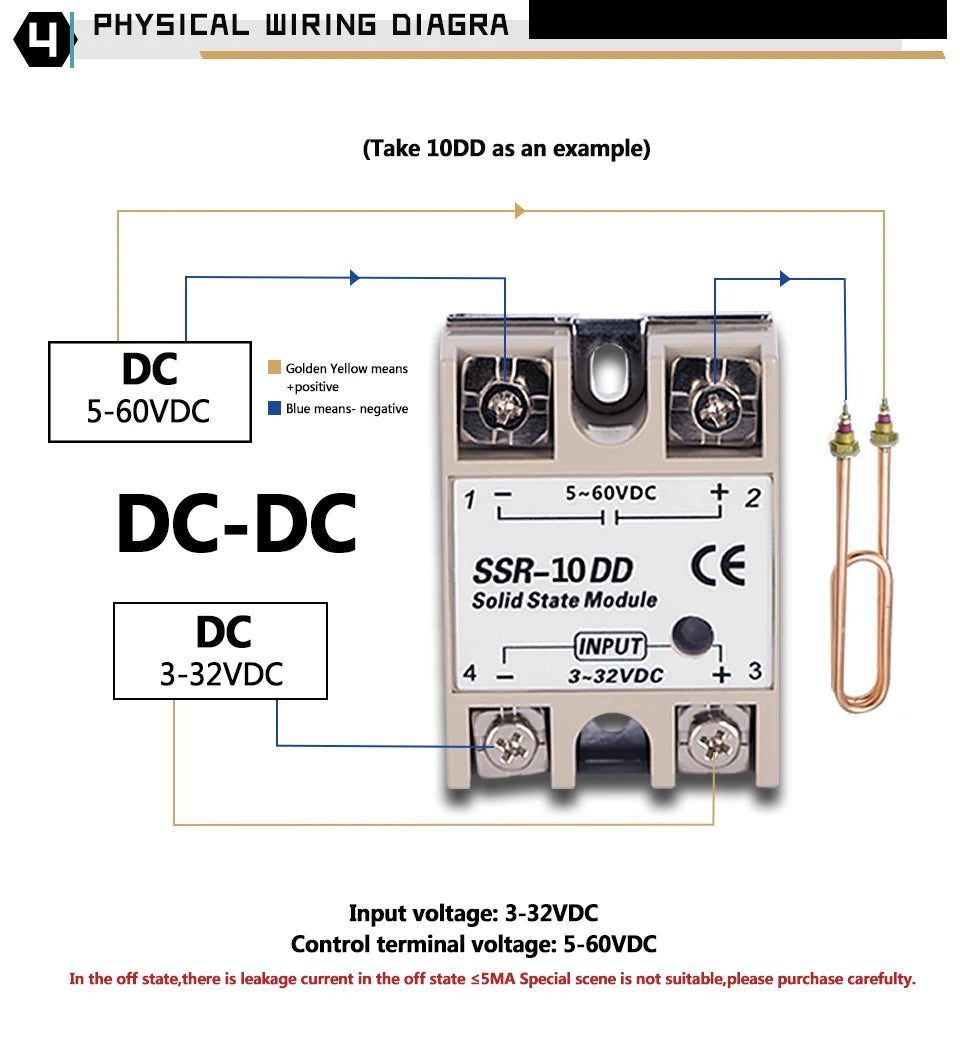 Rele 12V Relay Solid State SSR Module 5V 24Vdc Voltage 24V Relè Switch Relé 12 V 3V Reley Contactor Heatsink 40 DD 10A 40A DC