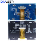DIYUSER 2.4" 2.42 Inch 128x64 OLED LCD Display Module SSD1309 12864 4 Pin IIC I2C SPI Serial Interface C51