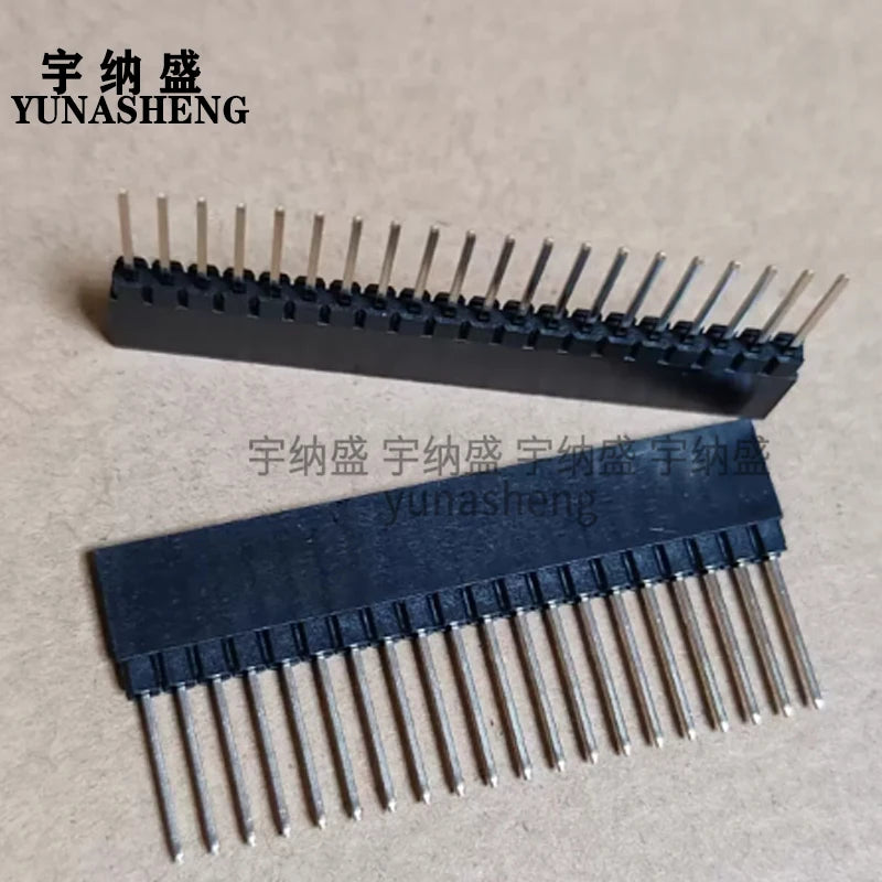 10pcs 2.54mm PC104 Industrial Square Pin Single Row 1X6P/8P/10P/40P Straight PH11mm Pin L12mm PCB Female Header Connector