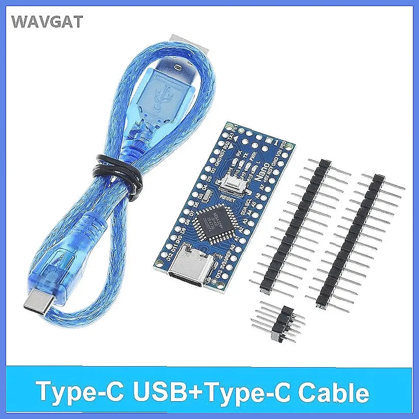 WAVGAT Nano 3.0 Arduino Board with Bootloader, CH340 USB Driver, ATMEGA328P MCU 16Mhz - Compatible with Arduino Nano Projects