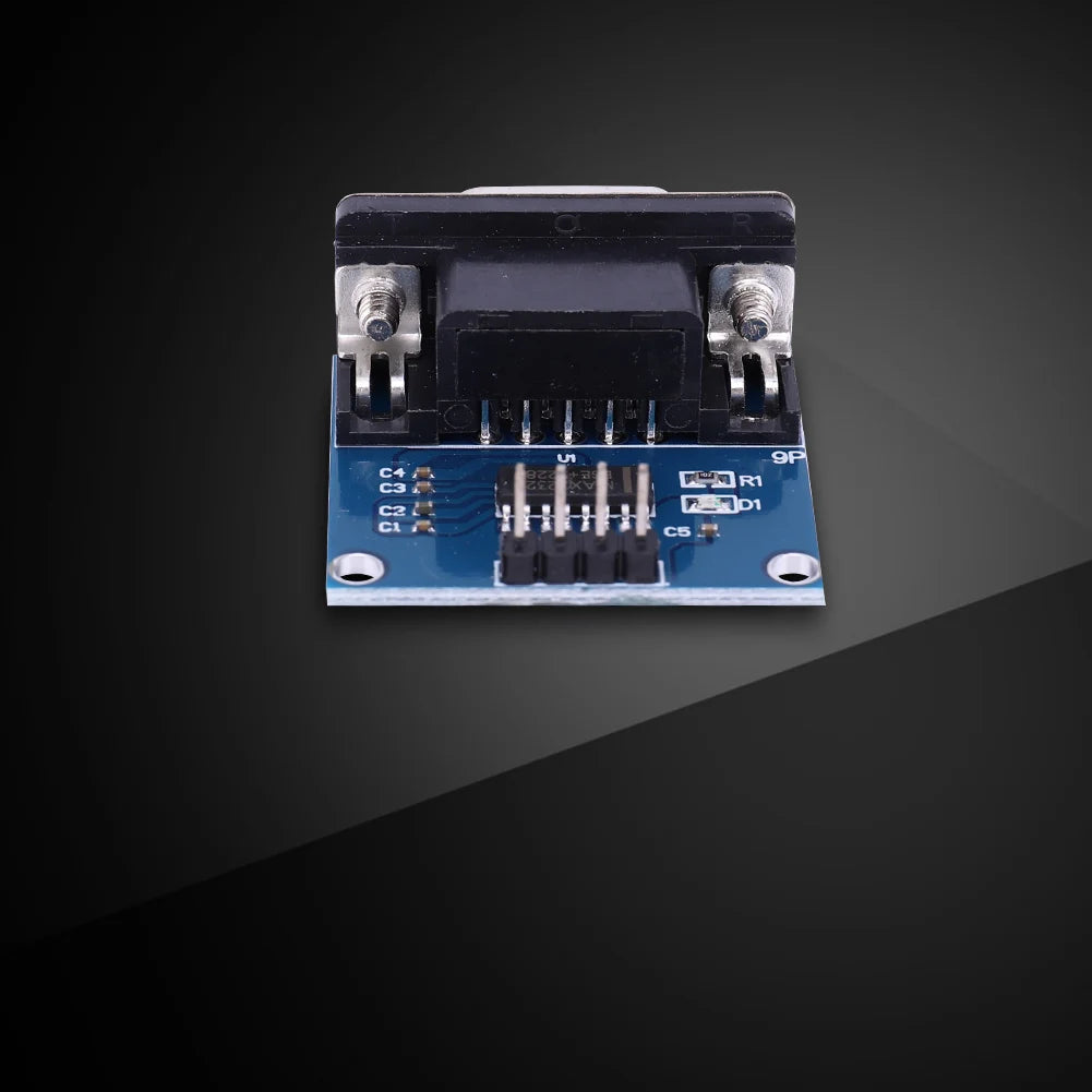 MAX3232 RS232 To TTL Serial Port Converter Module 3.3V-5.5V MAX232 Flashing Board TX RX VCC GND RS232 To TTL Brushboard