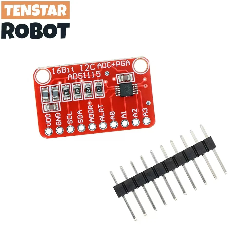 TENSTAR  ADS1115 Module Red Board 16 Bit I2C ADC 4 Channel with Pro Gain Amplifier